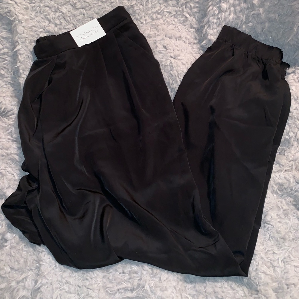 TOPSHOP Formal Jogger Pants NWT Black 14 / 40